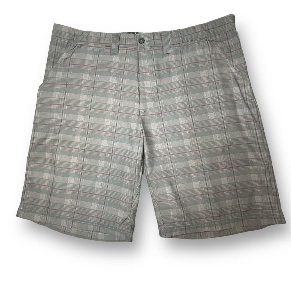 AUR Mens Golf Shorts Gray Red Size 38